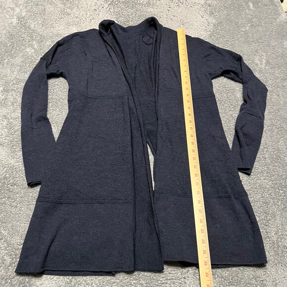 Lululemon Open Cardigan Sweater Womens Large ? Long Wrap Blue - Picture 5 of 5